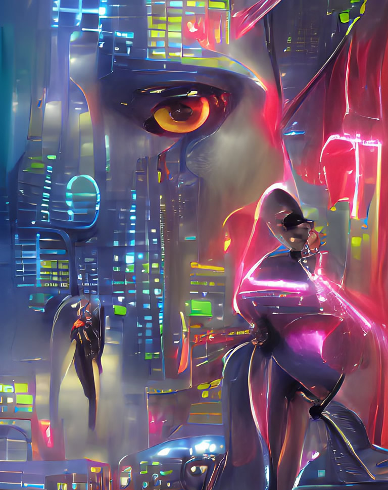 Neon Science Fiction in Five Stars: The eye of The Neon God