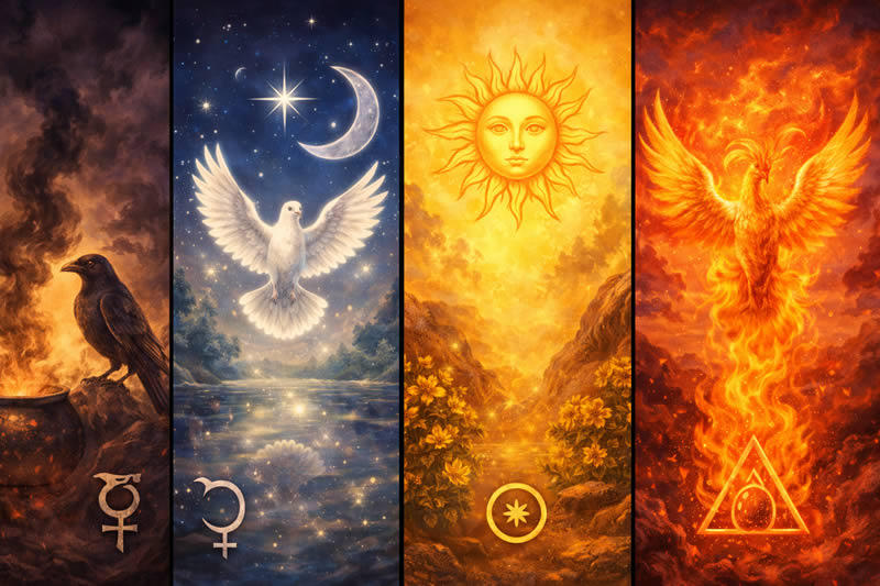 The Four stages of Alchemical Transmutation